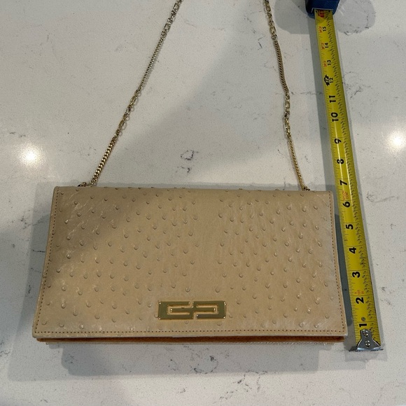 Vintage Corbeau Curio Genuine Ostrich Skin Clutch/Chain Purse. Great Condition - Picture 15 of 16